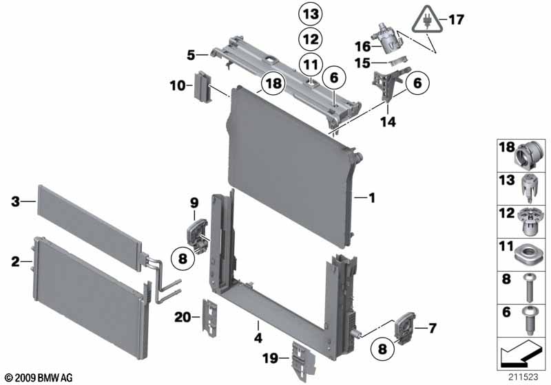 Радиатор f10/f07/f01