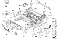 Сиденье Пд направ.сиден.с мех.прив./дет.