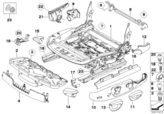 Сиденье Пд направ.сиден.с мех.прив./дет.
