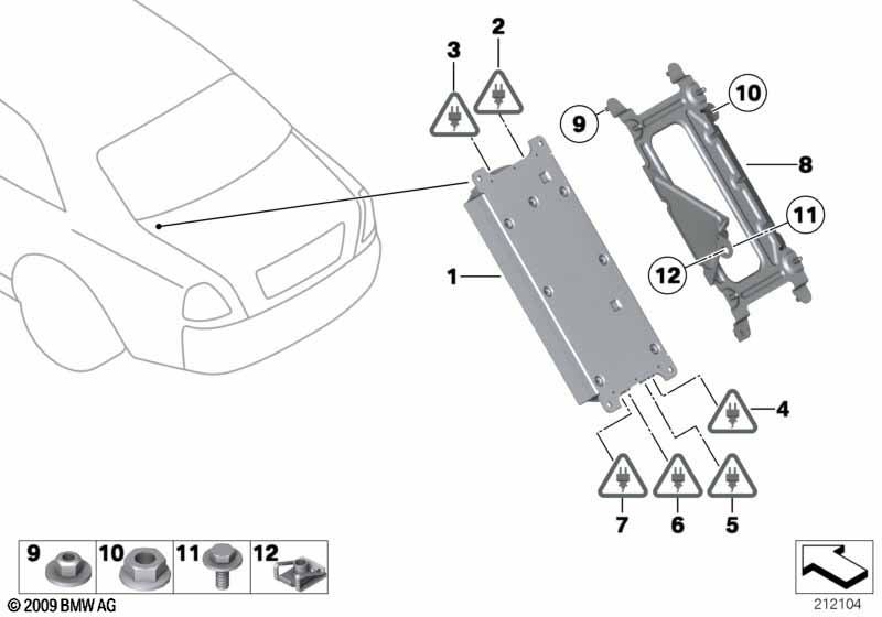Детали SA 633 в багажном отделении