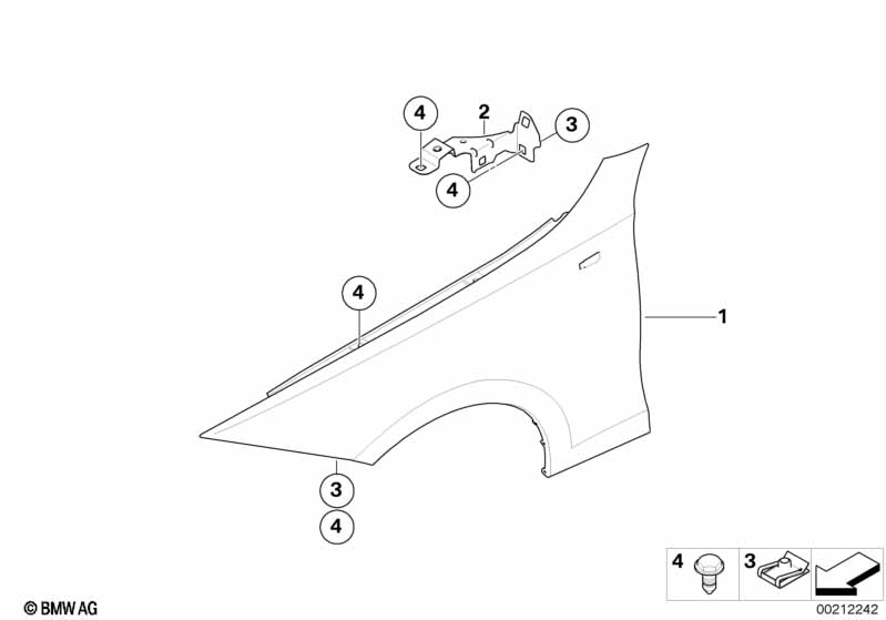 E90 левое крыло