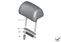 Подголовник сиденья пов.комф.Зд