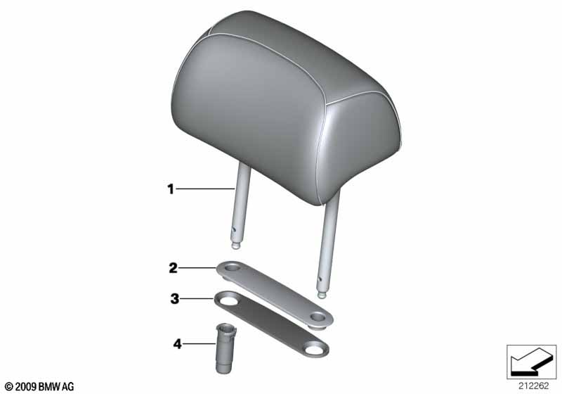Подголовник сиденья пов.комф.Зд