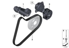 Ременный привод водяной помпы/генератора