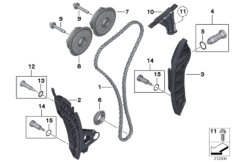 Приводная цепь механ.газораспределения