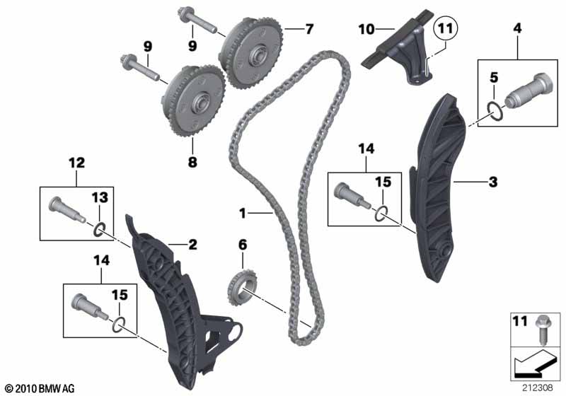 Приводная цепь механ.газораспределения