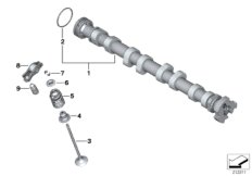 Распредвал управления выпускн.клапанами
