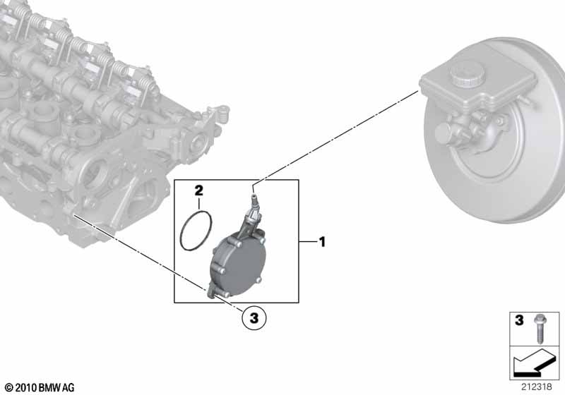 Вакуумный насос с трубопроводом