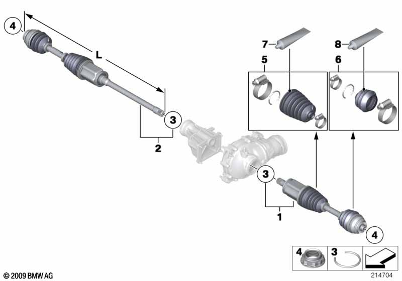 E70/F15 передний левый привод