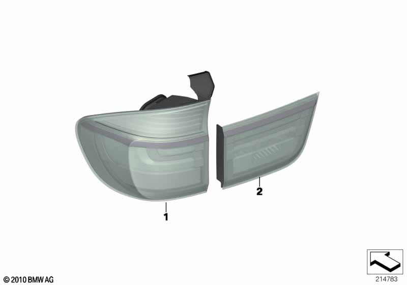 E70 фонарь правый большой рест