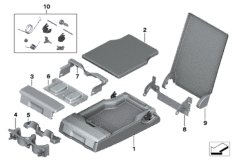 Средний подлокотник сиденья Зд