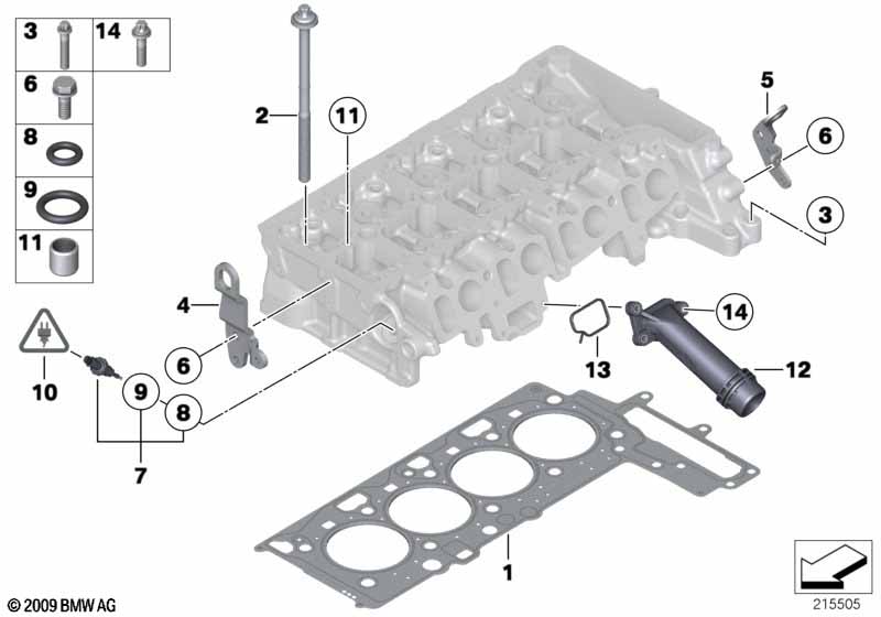Головка блока цилиндров-доп.элементы