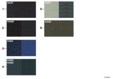 Образцовая сторона, цвета обивки, ткань