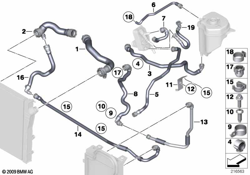 Водяной шланг системы охлаждения