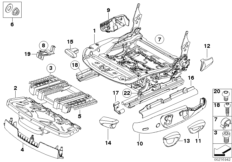 Сиденье Пд направ.сиден.с мех.прив./дет.