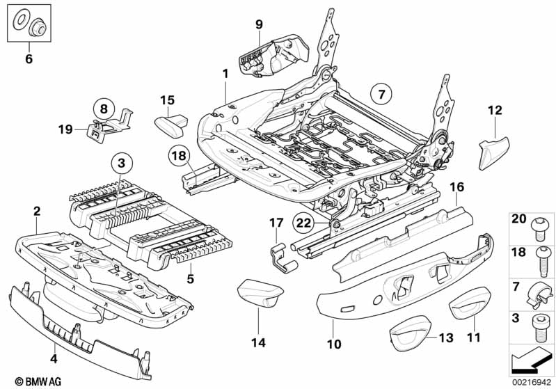 Сиденье Пд направ.сиден.с мех.прив./дет.