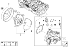 Водяная помпа сист.охлаждения/термостат
