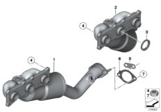 Выпускной коллектор с катализатором