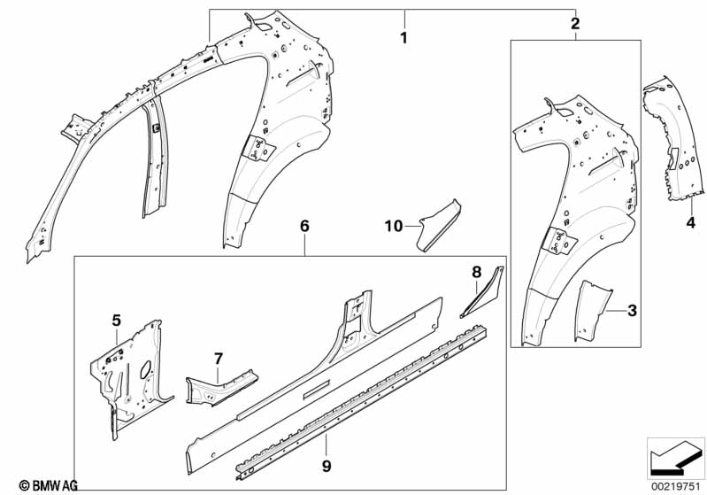 Детали бокового каркаса