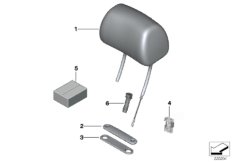 Подголовник переднего сиденья