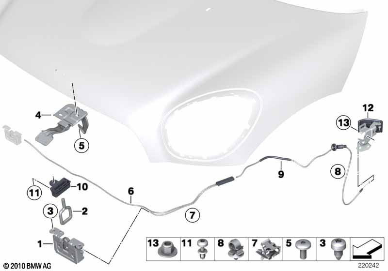 Капот/система замков