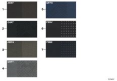 Образцовая сторона, цвета обивки, ткань