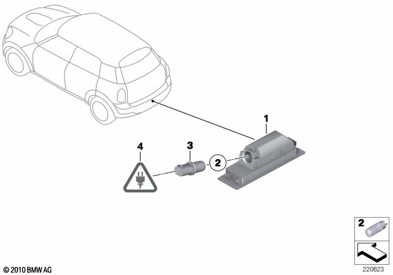 Фонарь подсветки номерного знака