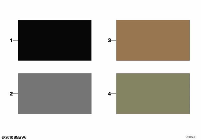 Стр.с образцами, цвета отделки салона