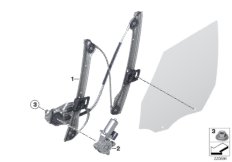 Механизм перемещения стекла двери Пд