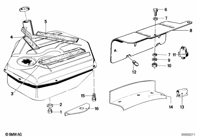 Топливный бак/теплоизоляционный экран