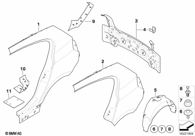 Крыло/облицовка задней части