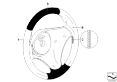 Индив.спорт.рулевое колесо кожа двухцв.