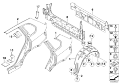 Крыло/облицовка задней части