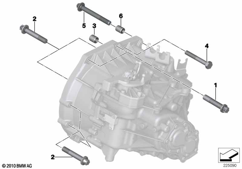 Крепление коробки передач