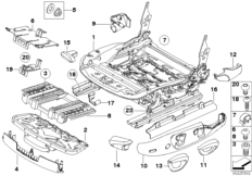 Сиденье Пд направ.сиден.с мех.прив./дет.