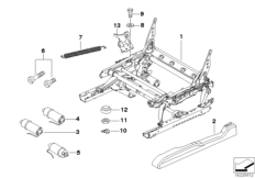 Сиденье Пд направл.сиден.с э/прив./дет.