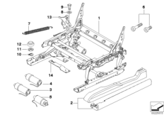Сиденье Пд направл.сиден.с э/прив./дет.