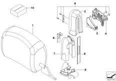 Сиденье Пд, подголовник спорт.сиденья