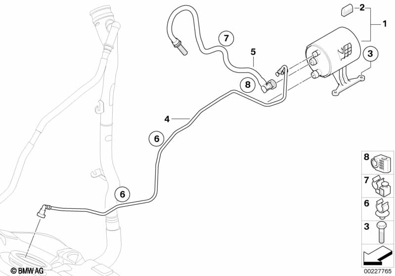 Фильтр с акт.углем/вентил.с.подачи топл.