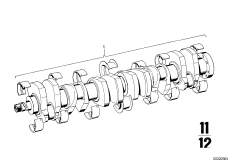 Kurbelwelle mit Lagerschalen