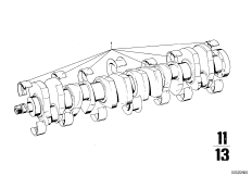 Kurbelwelle mit Lagerschalen