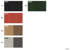 Стр.с образцами, цвета обивки кожа/ткань