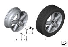 Л/с диск MINI 5-Star Single Spoke 122