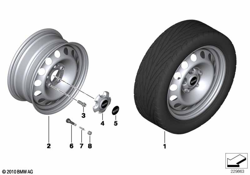 Стальной колесный диск MINI