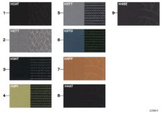 Стр.с образцами, цвета обивки кожа/ткань