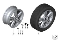 Л/с диск MINI 5-Star Double Spoke 127