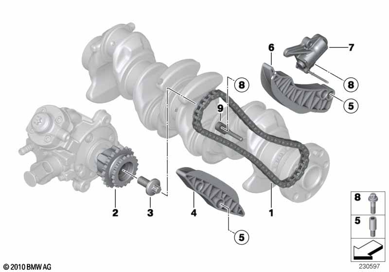 Приводная цепь механ.газораспред. Нж