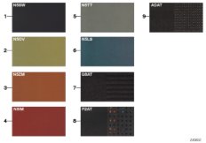 Стр.с образцами, цвета обивки кожа/ткань