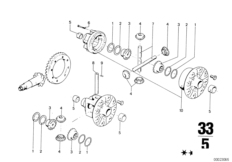 Блок ведомых шестерен