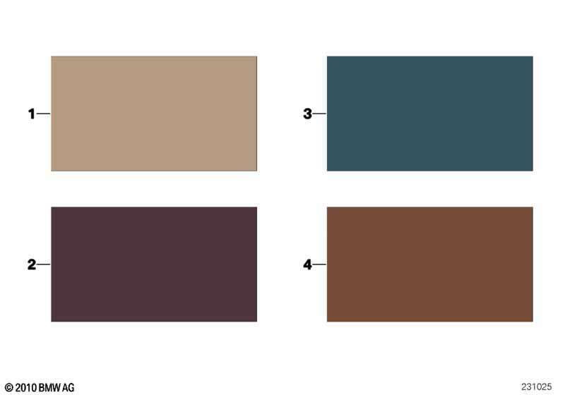 Стр.с образцами, цвета отделки салона